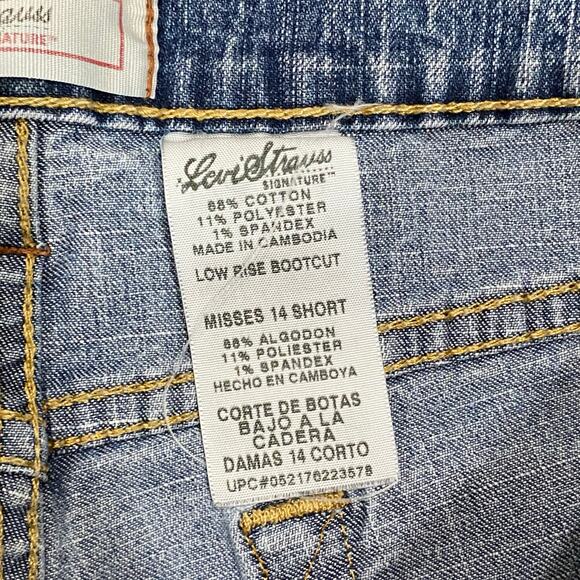 Levi's Signature Jeans Size Misses 14 Short - Stretch Low Rise Boot Cut - Picture 6 of 11